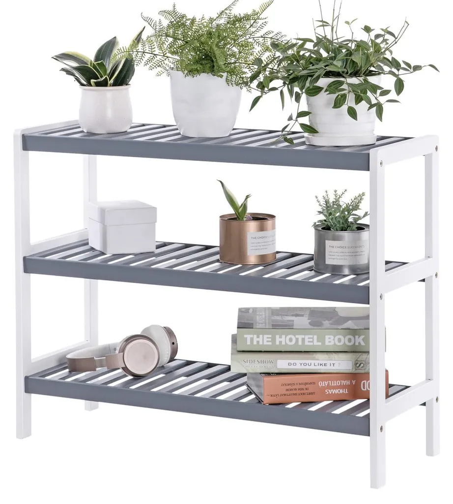 Petit meuble à chaussures 3 tablettes L70 cm - Rangement entrée compact - 4