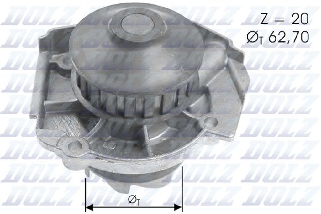 DOLZ Kühlmittelpumpe Wasserpumpe für FIAT Seicento / 600 Schrägheck (187) S361