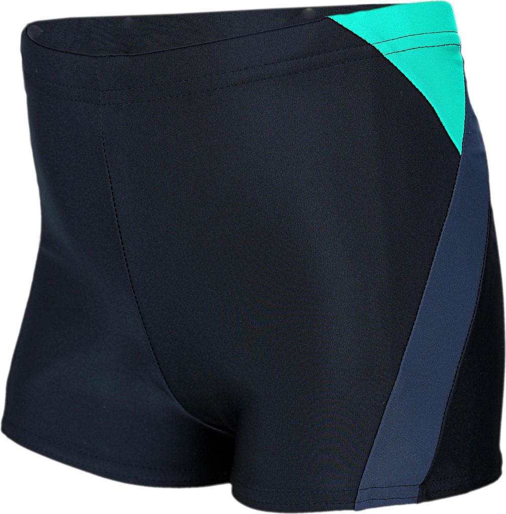 Aquarti Jungen Badehose Gestreift mit Motiven, Farbe: 020 Schwarz/Graphit/Grün, Größe: 140