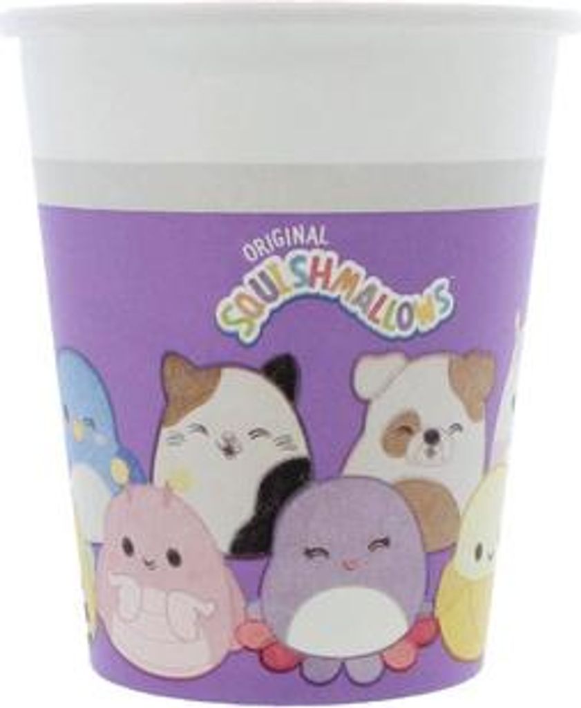 Squishmallows - 8 Pappbecher - 200 ml