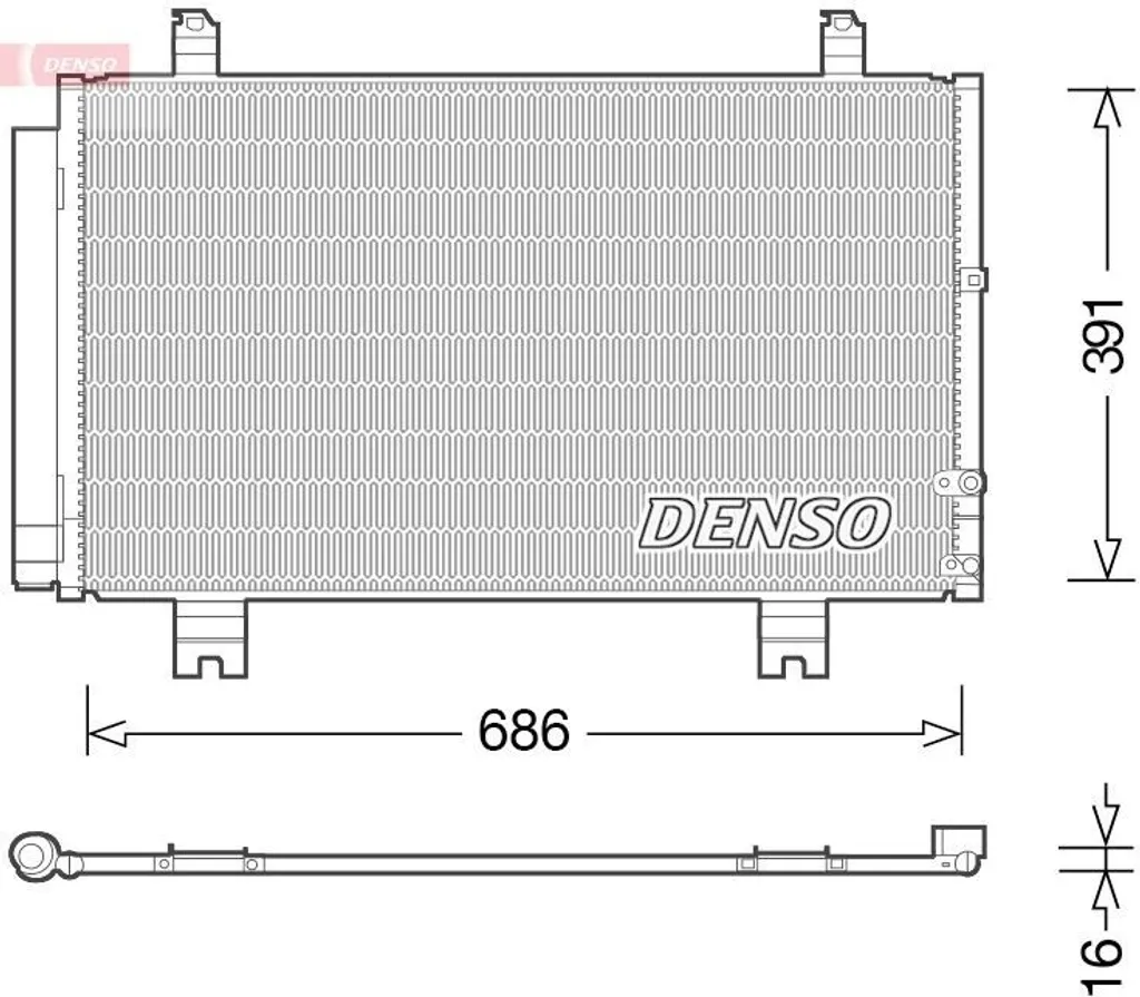 Condenseur de clim avec sécheur pour GS L1 - DENSO DCN51013 Origine