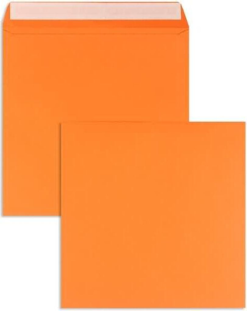 Briefumschläge 220x220mm 120g/qm haftklebend VE=100 Stück orange