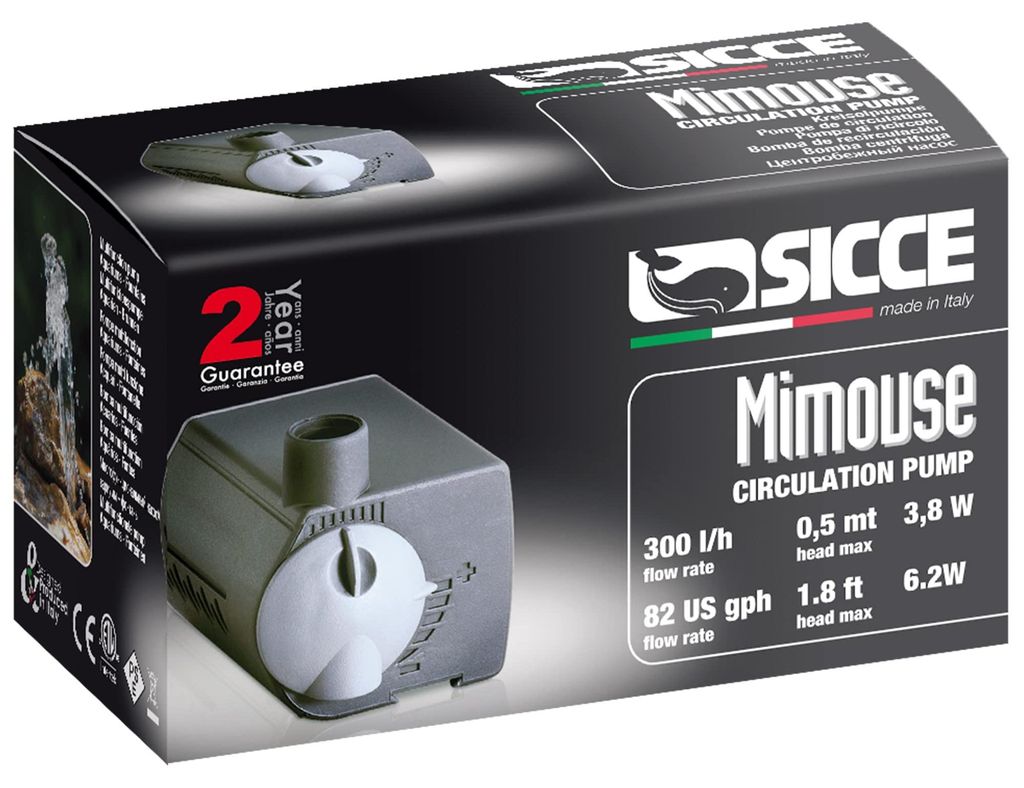 Bomba para acuarios o fuentes de interior, SICCE MiMouse, Imagen del producto 
