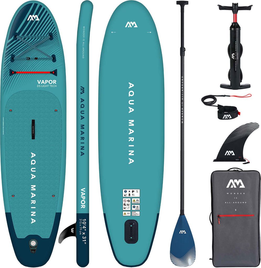Aqua Marina Vapor 10'4" SUP Brett BT-23VAP + CARBON Paddel