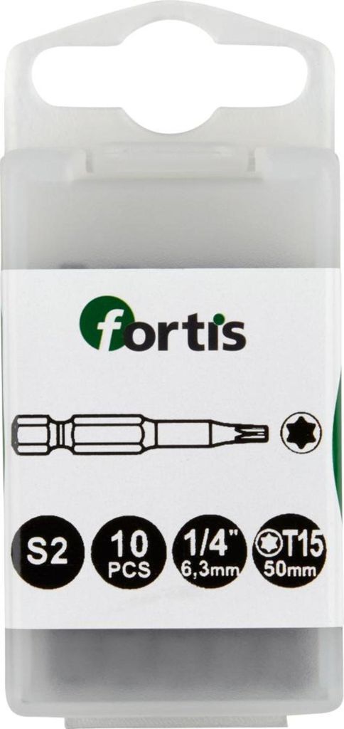 Fortis Bit 1/4 DIN3126 E6,3 TX15x 50 mm a10Stk