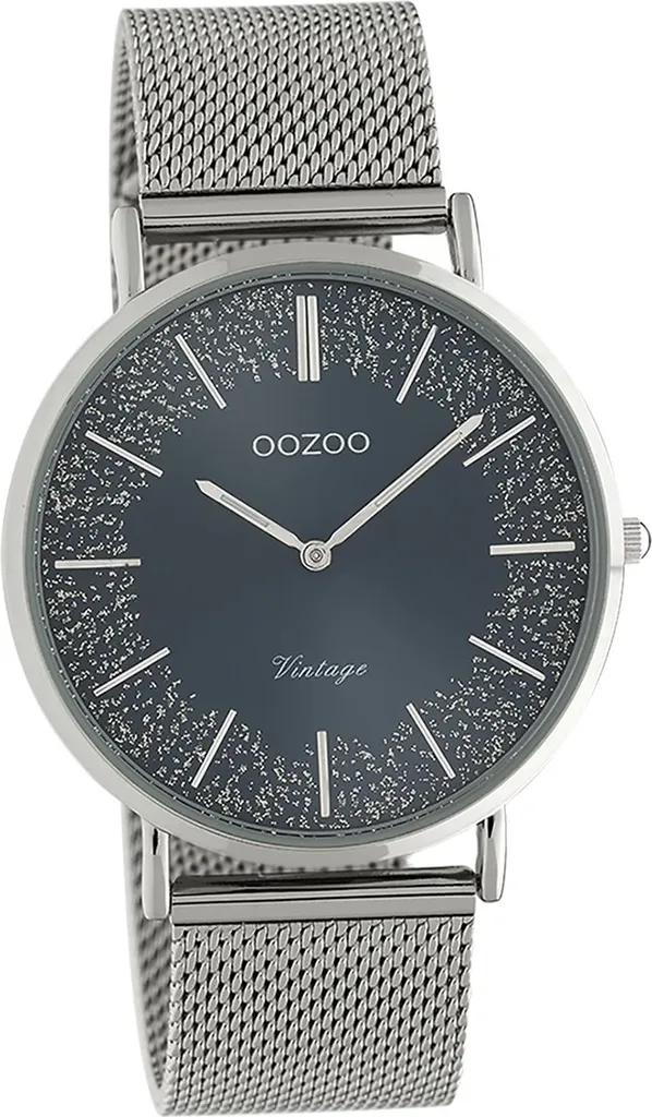 Oozoo Vintage C20134 Orologio Donna Acciaio Argento | Mesh Bracelet 40mm