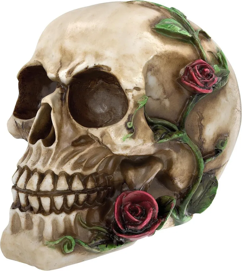 Crâne Humain Durable en Résine Inoffensive : Déco Halloween sans Odeur
