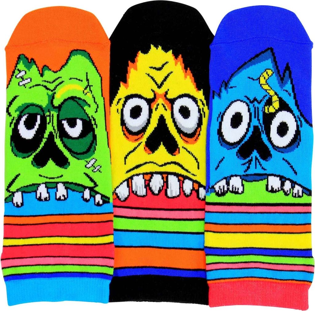 United Oddsocks Herren Sneakersocken, 3 individuelle Socken - Strümpfe, Mottomotive LM-Ben 39-46