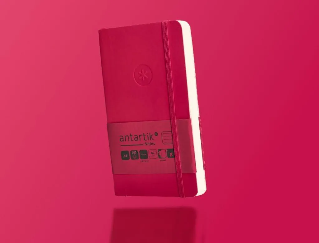 Carnet A6 avec élastique Bordeaux - 100 feuilles - Bloc-notes poche - 2
