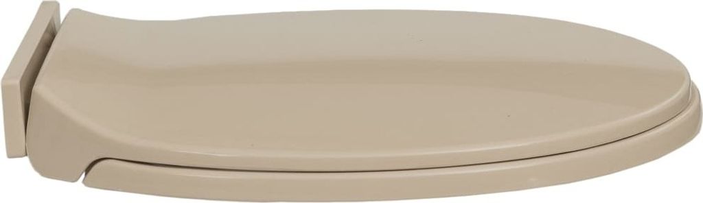 vidaXL Toilettensitz mit Absenkautomatik Beige Oval Produktbild 4