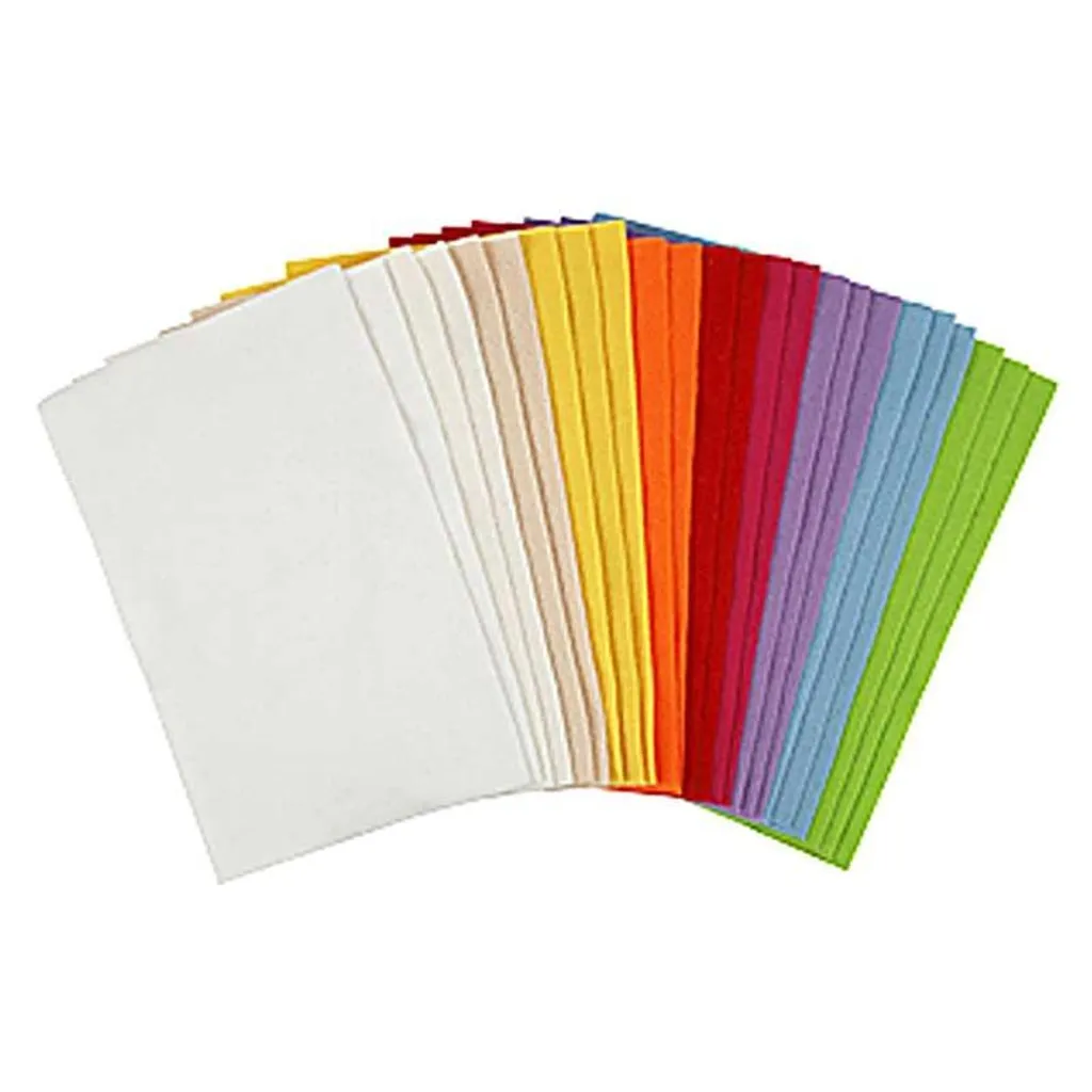 Kit de feutrine colorée 24 pièces 20x30 cm pour tous vos projets créatifs