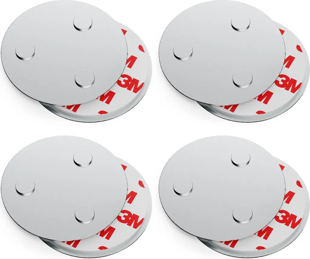 Fixation Magnétique Universelle pour Détecteur de Fumée 60mm - Lot de 4