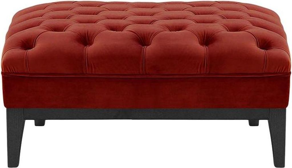 Polsterhocker Chesterfield Modern Wood-Velluto 7-schwarz