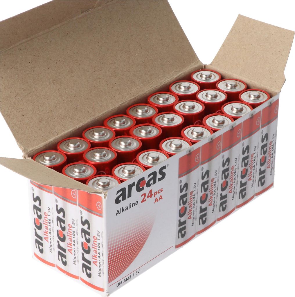 Arcas Alkaline Mignon (AA) Batterien - 24 Stück