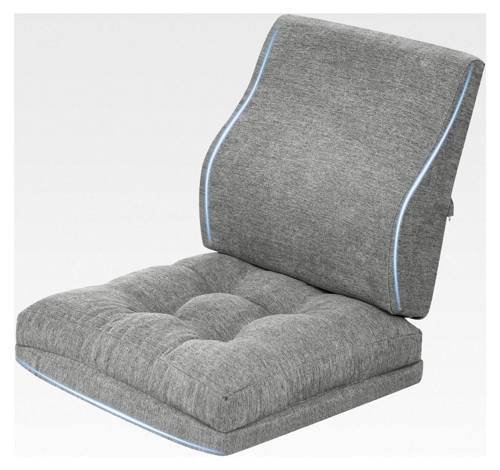 Sitzkissen mit Rückenlehne für Bürostuhl, rutschfest, zweilagiges Memory-Schaum Kissen, ergonomisches Lendenwirbelkissen für Sessel, Auto, Roll...