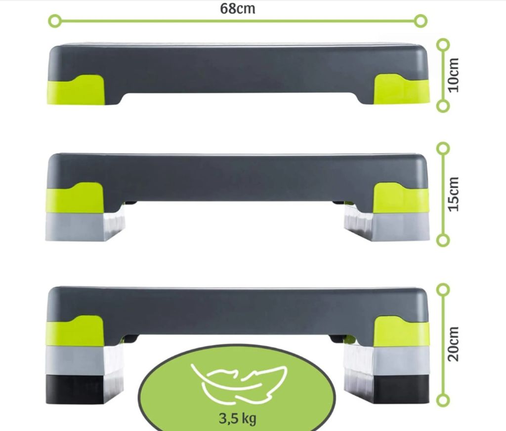 Body & Mind® Aerobic Steppbrett; Elite 3-Stufen Stepper; Produktbild 3