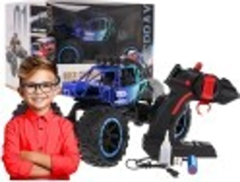 Crawler Real Rock bleu anti-choc avec fonction fumée pour franchir partout