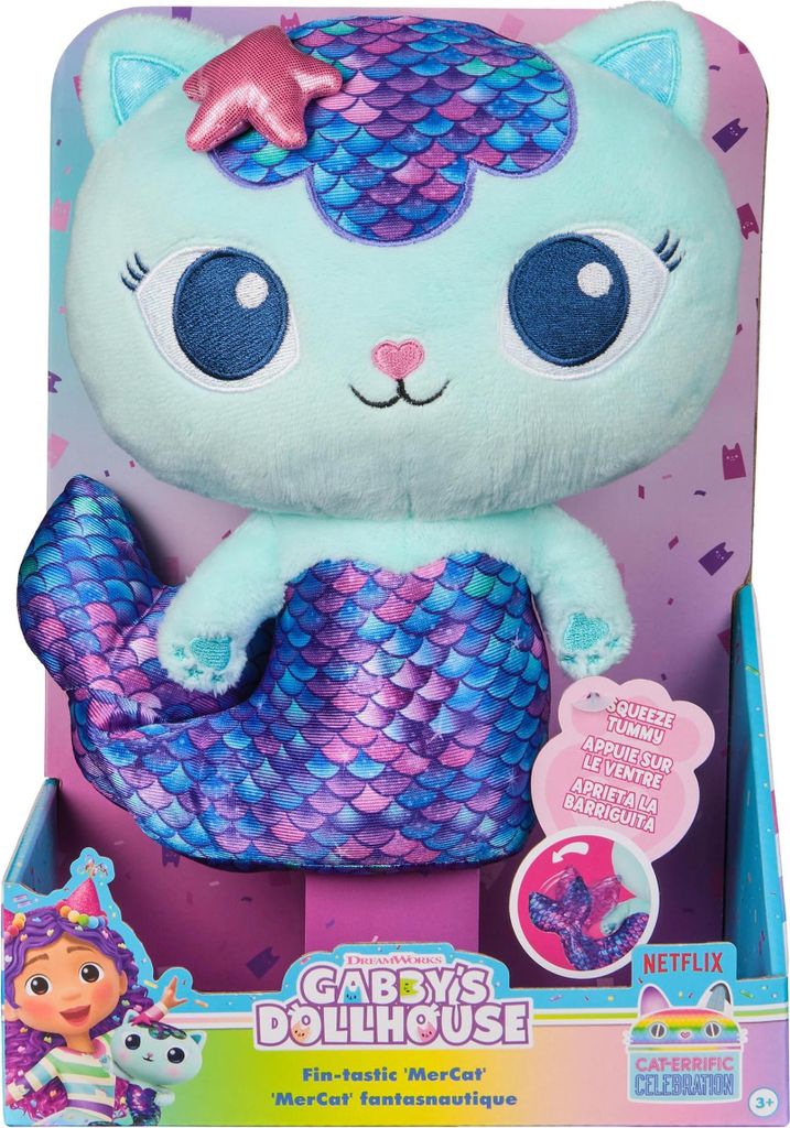 Gabby's Dollhouse Fin-Tastic MerCat, Kot zabawka, 3 lat(a) Zdjęcie produktu 