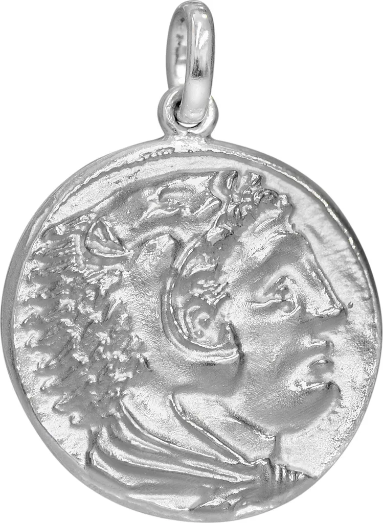 Pendentif Mythologique pour Homme et Femme Argent 925 Drachme Zeus