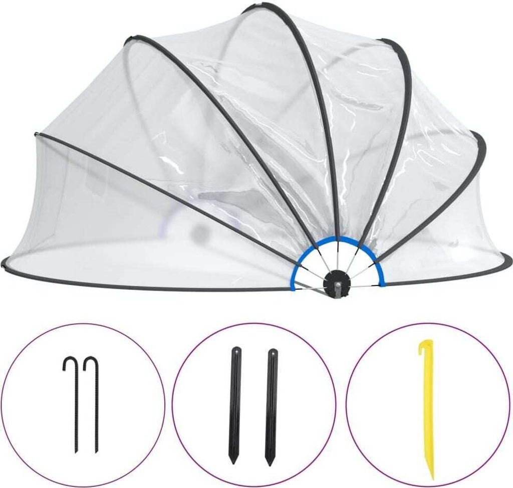vidaXL Dôme de piscine rond 376x188 cm PVC Image du produit 