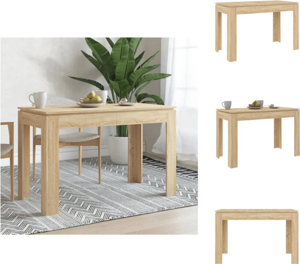 vidaXL Tavolo da pranzo rovere Sonoma 120x60x76 cm in legno - Tavoli da pranzo