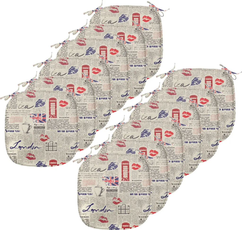 Cuscini Sedie 40x40 ABAKUHAUS Newspaper Kiss Marks Impermeabili Confezione 12