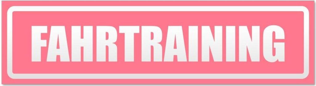 Kiwistar - Autoaufkleber - Hellrosa - 60 x 16 cm - Fahrtraining invertiert - Hinweis Aufkleber Sticker für Auto, Kfz, Fahrrad, PKW, LKW