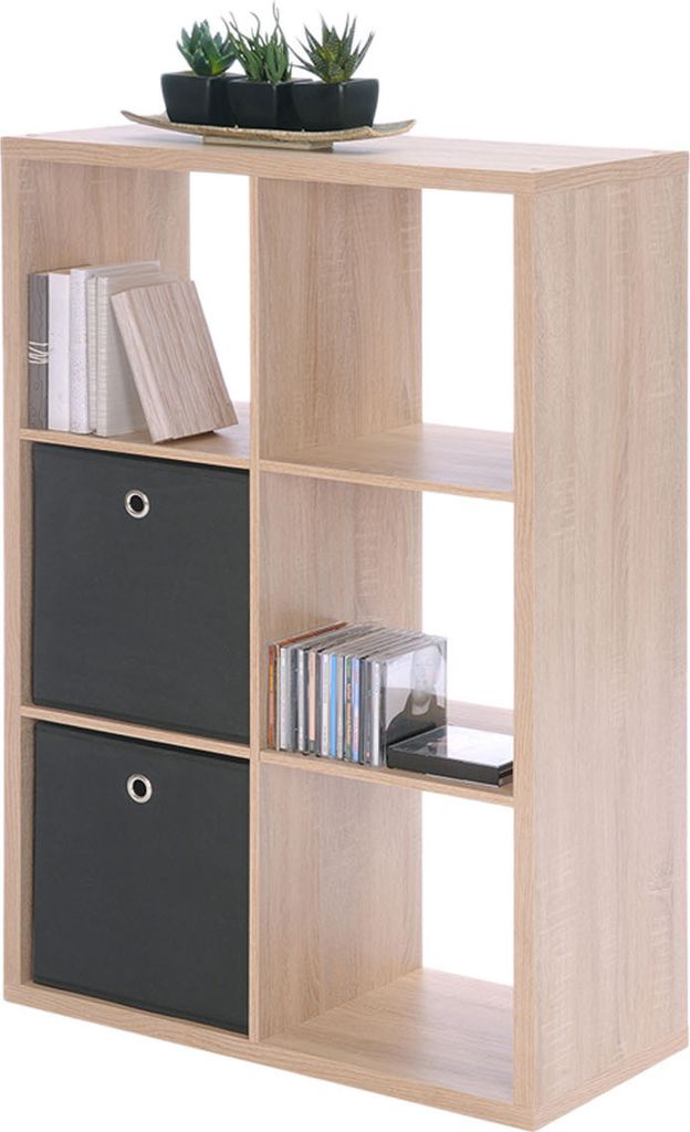 Regal Raumteiler Schrank Raumtrenner Holzregal Standregal Wandregal "Mareen I" Sonoma-Eiche