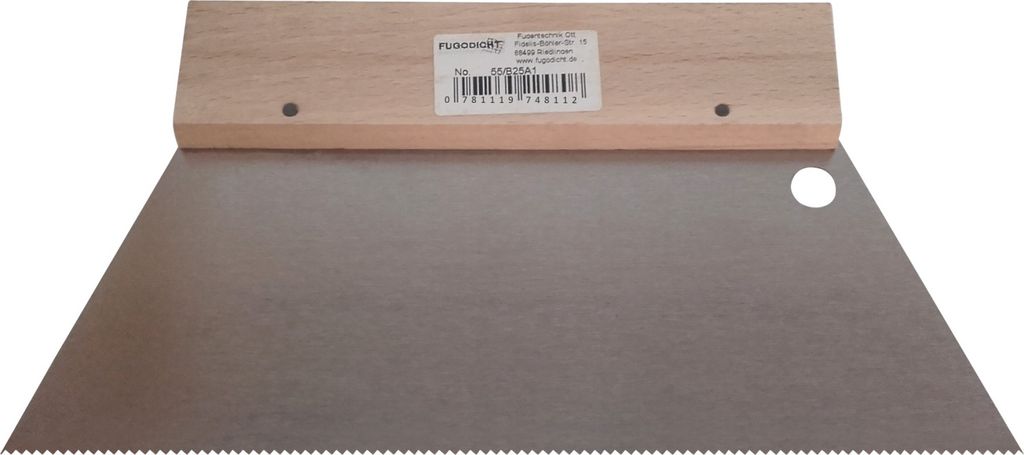 Leim Klebstoff Kleber Trapez Zahnspachtel Bodenleger 250mm x 130mm A1 (0.6x1.4mm)