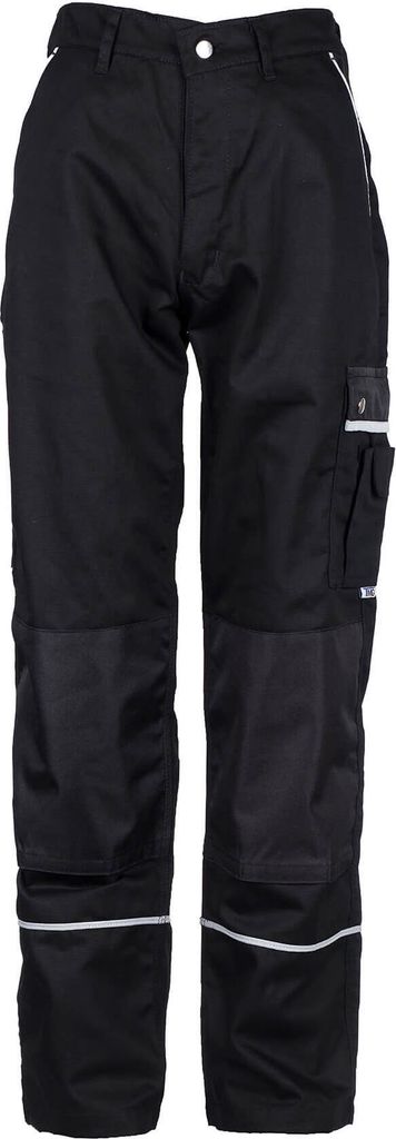 TMG STYLE Herren-Arbeitshose aus Canvas mit Cordura-Kniepolstertaschen, 62, schwarz