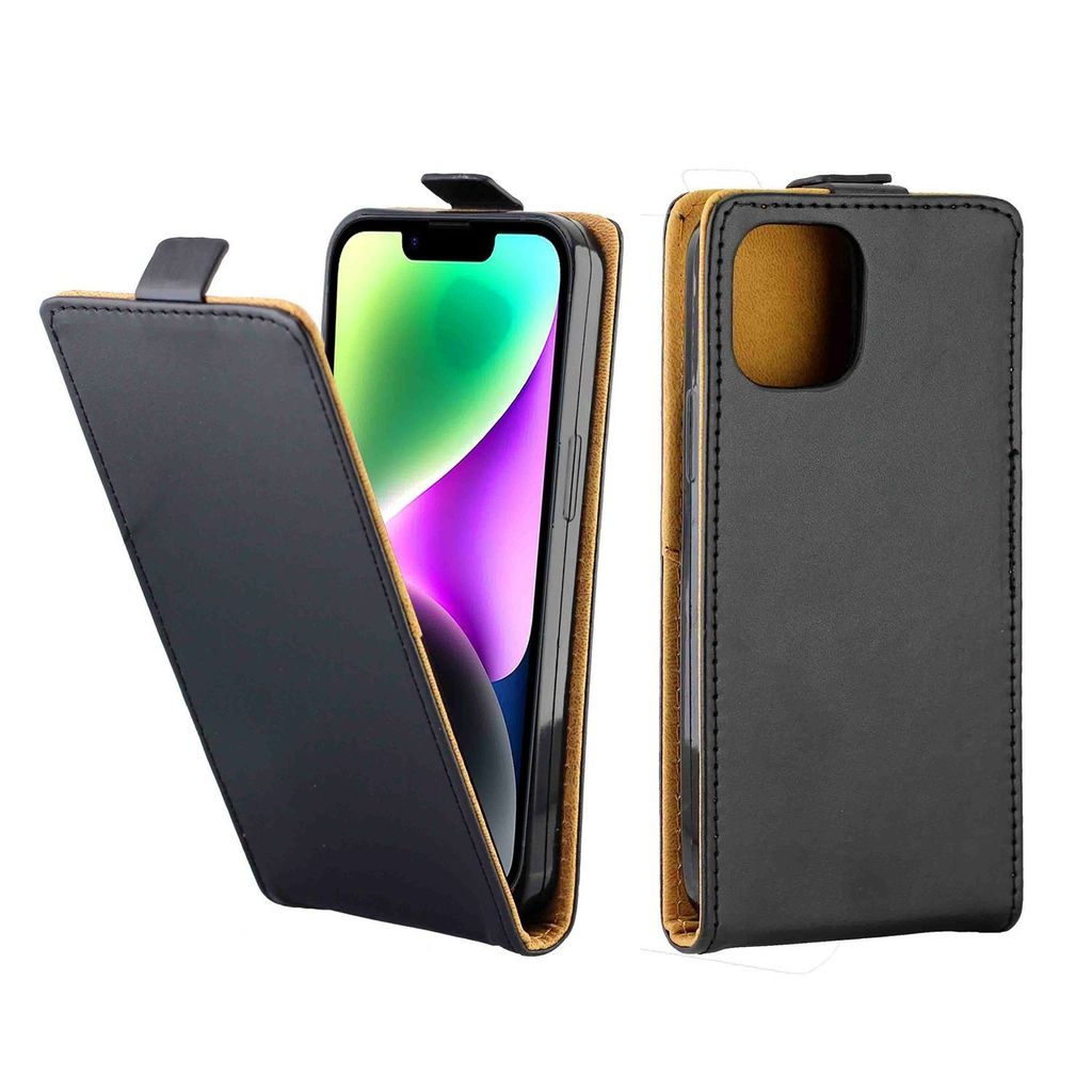 Für Apple iPhone 14 Flip Handy Tasche Schwarz Hülle Cover Etuis Case Schutz Neu