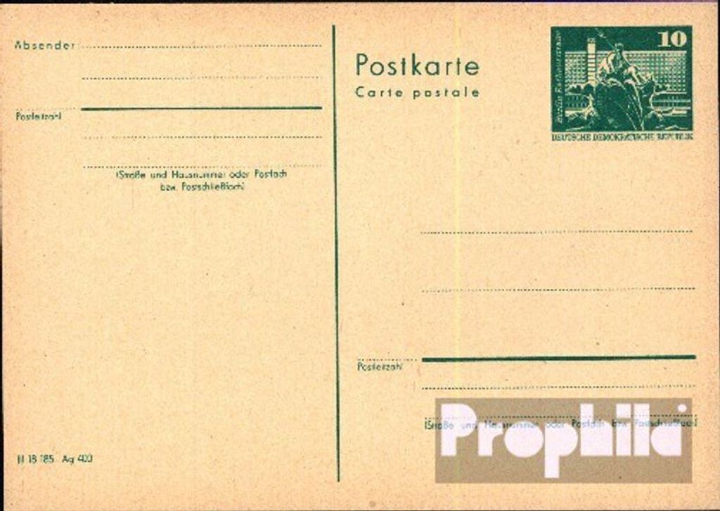 Belege Ganzsachen DDR 1973 P79 Amtliche Postkarte gefälligkeitsgestempelt Bauwerke