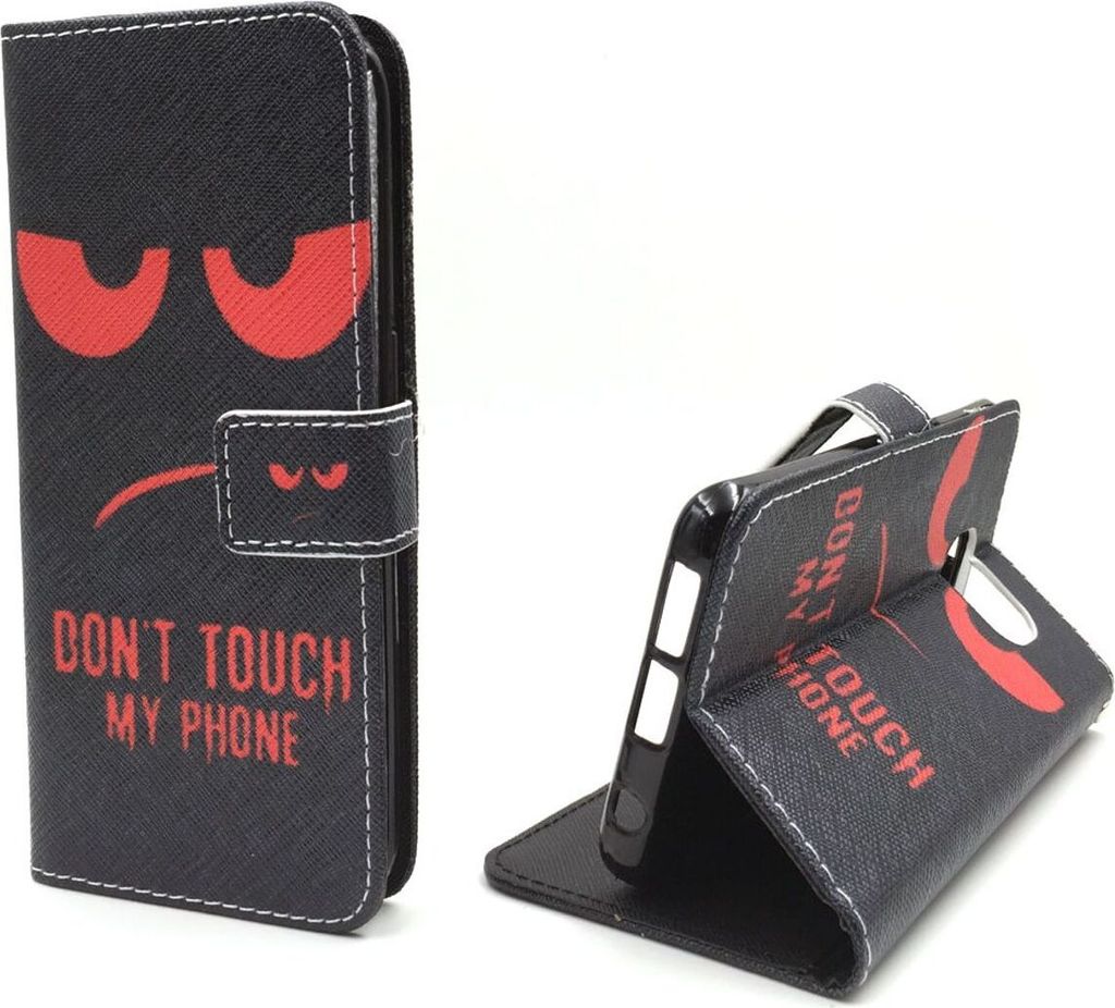 Handyhülle Tasche für Handy Samsung Galaxy S6 Edge Dont Touch Rot