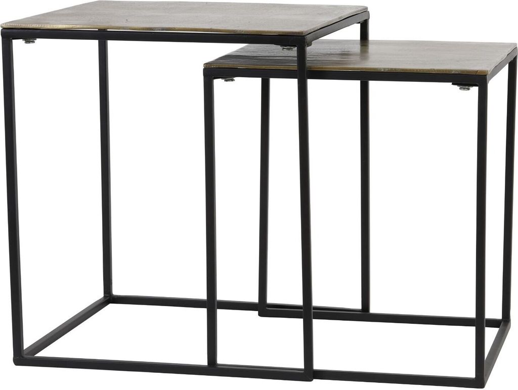 Light & Living - Beistelltisch BANOS - Ø44,5x50,5cm - Bronze - 2er-Set