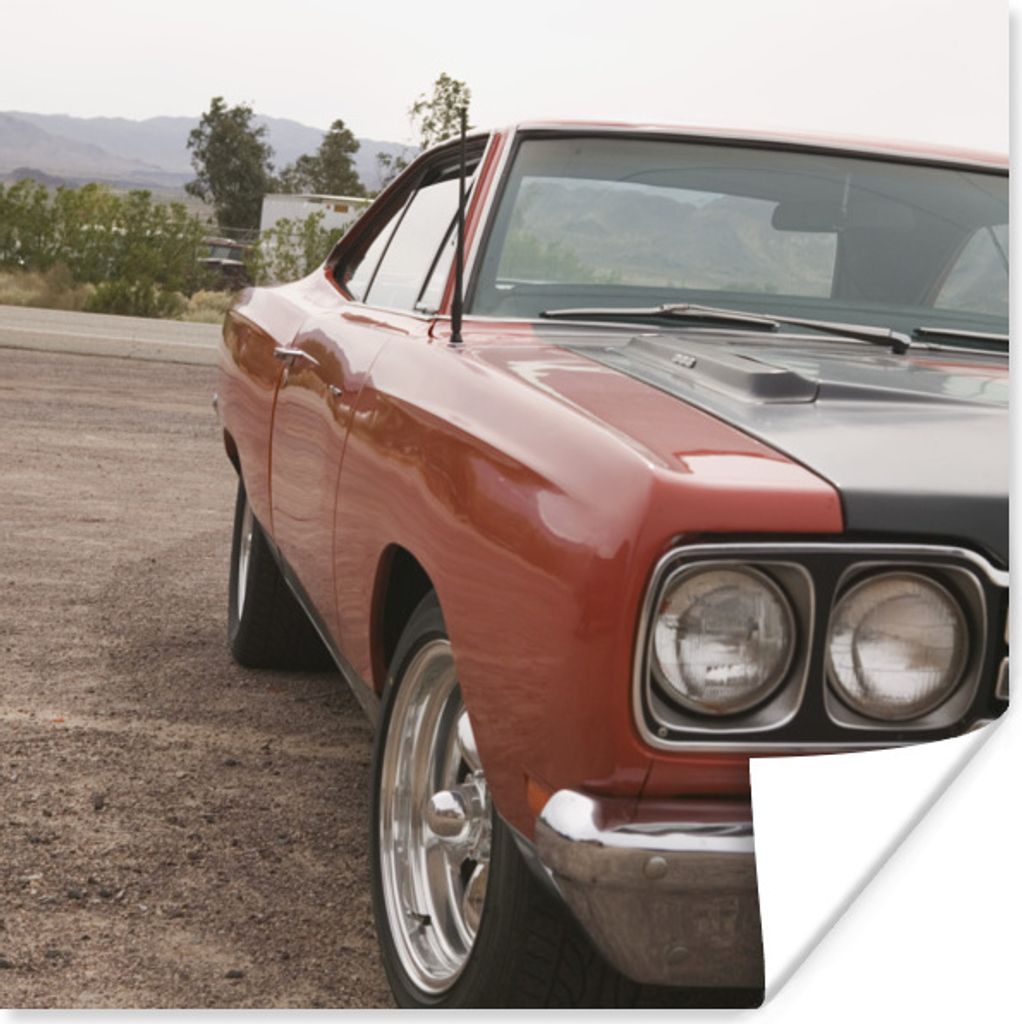 MuchoWow Poster Muscle Car 30x30 cm - Wandposter - Printing