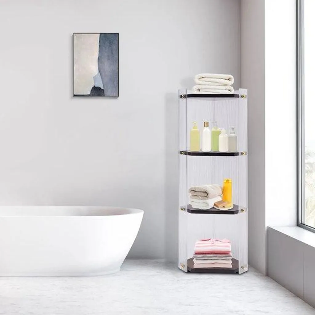 Meuble de salle de bain 4 tiroirs haut blanc - Résistant eau et poussière