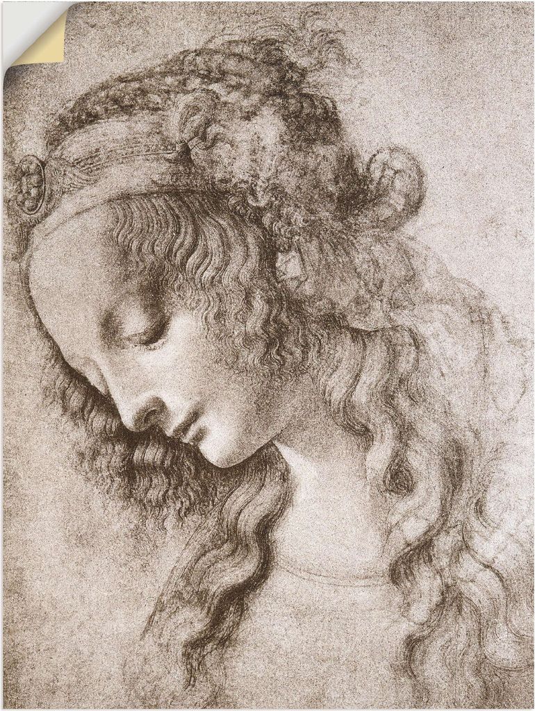 ARTland Wandbild, selbstklebend Studie des Kopfes der Maria Magdalena. Größe: 30x40 cm