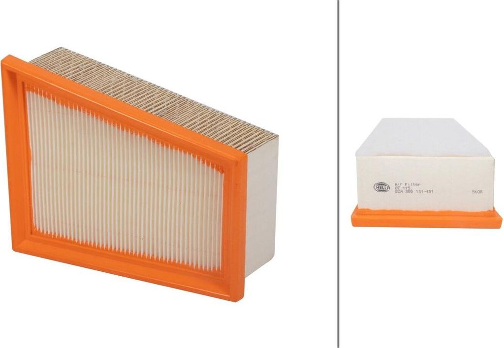 Luftfilter-Einsatz 177 x 140 mm HELLA passend für u.a. RENAULT KANGOO