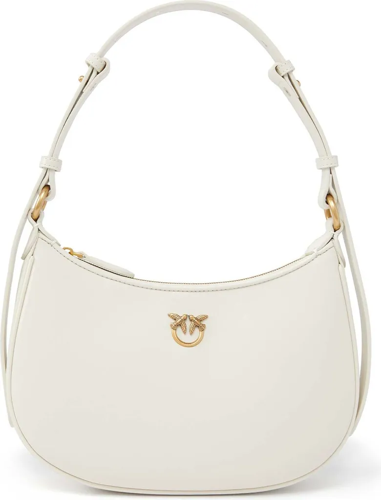 Sac demi-lune pour femme PINKO Half-Moon Mini Bag coloris Blanc Écru