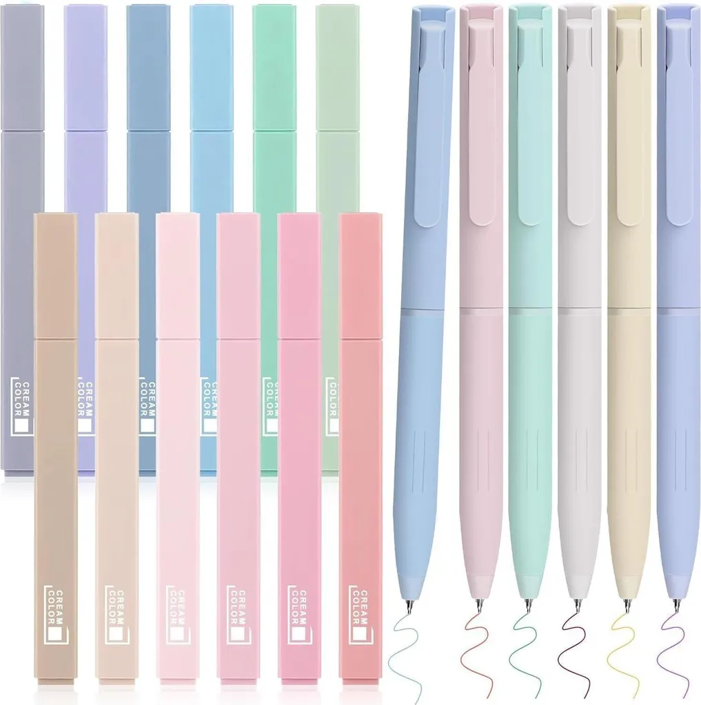 Surligneurs Pastel pour Bible qui ne Traversent Pas avec Fineliners