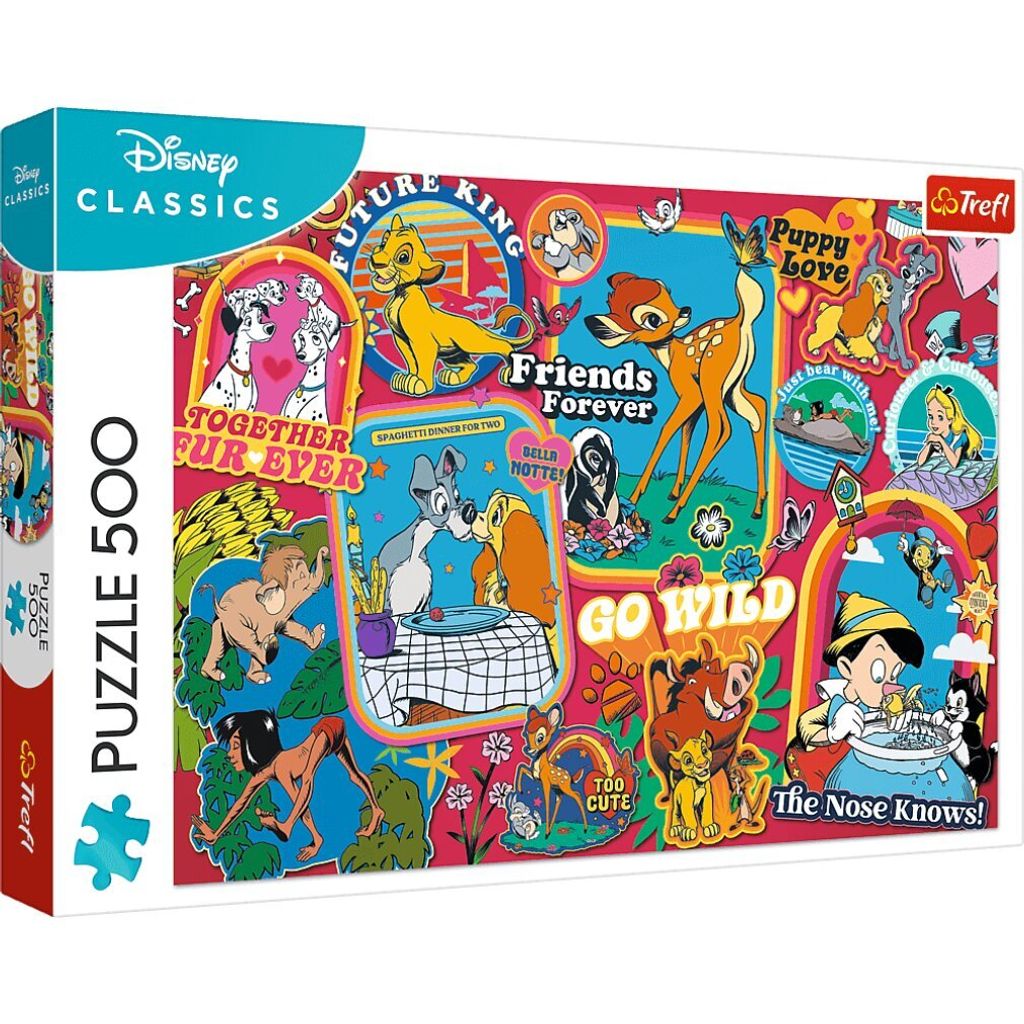 Trefl - Puzzle Disney: Over the Years - 500 dielov Produktbild 