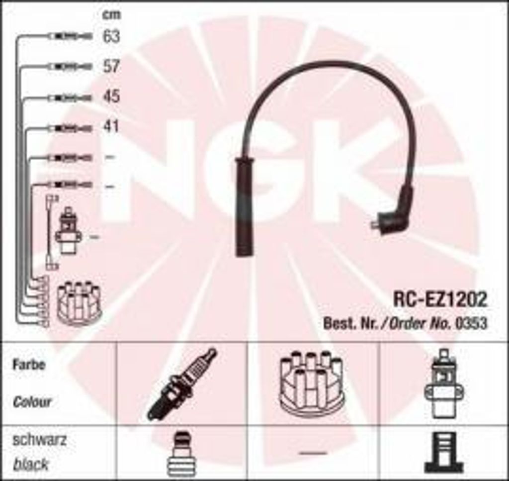 NGK Zündleitungssatz 0353