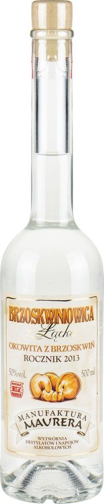 Okowita Maurera Brzoskwiniowica z l¹cka 2013 (Pfirsichokowita) 0,5L | Flavoured Vodka, Okovita |500 ml | 50% Alkohol | Manufaktura Maurera | Gesch...