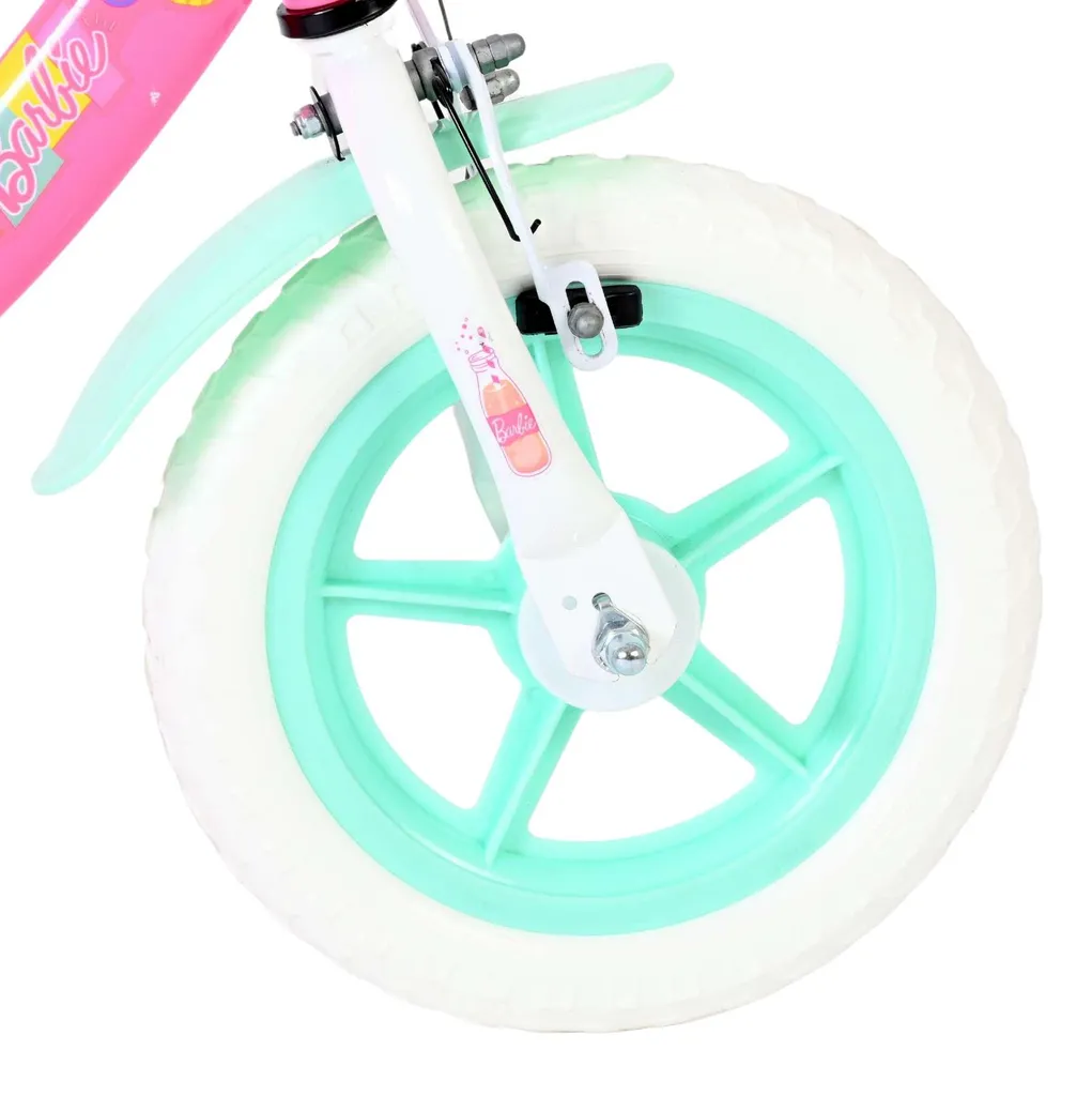 Vélo Barbie 12 pouces rose : fini les chutes avec les roues Mag Wheels