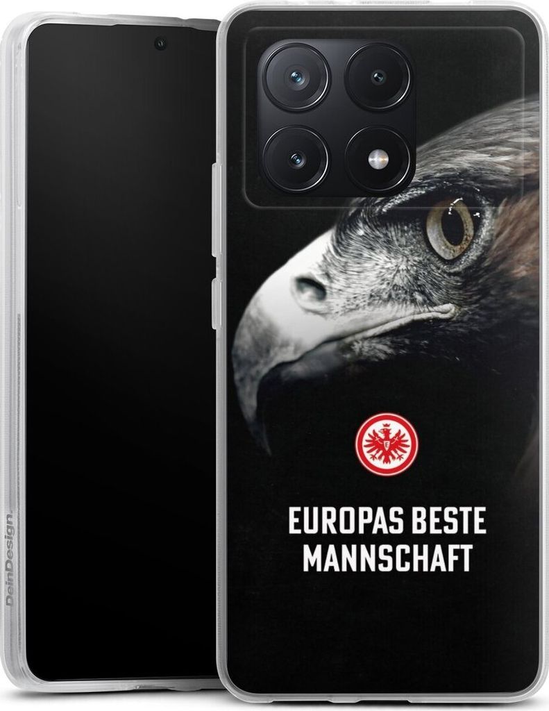 DeinDesign Handyhülle für Xiaomi Poco X6 Pro Silikon Hülle Case Smartphone Schutzhülle Europameisterschaft Eintracht Frankfurt Offizielles Lize...
