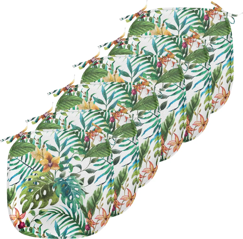 Coussin de Chaise Anti-Glisse et Anti-Tache 40cm - Lot de 6 Galettes Déco