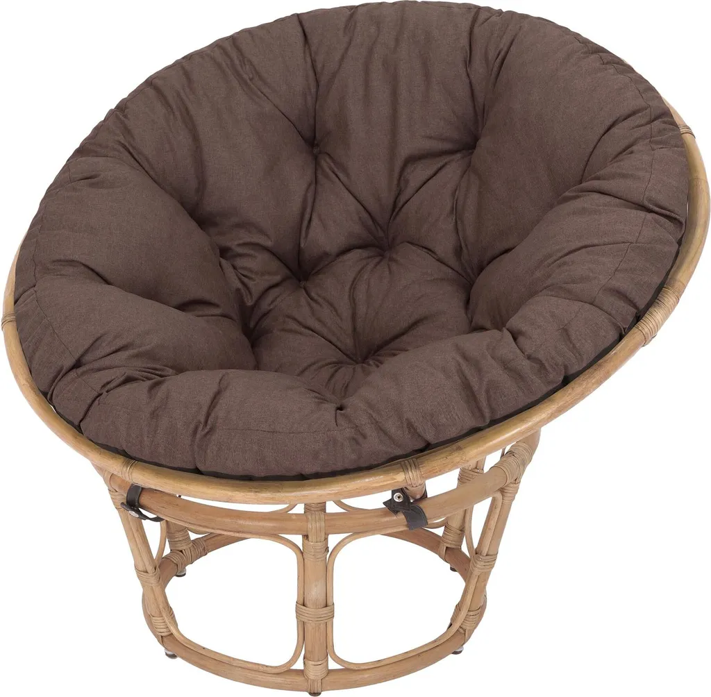 Coussin de chaise Papasan SOA Ø114 cm Gris - HobbyGarden Outdoor