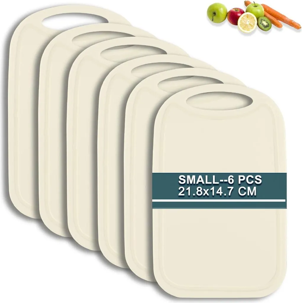Set 6 Taglieri Design Colazione 22x15cm Plastica Igienica