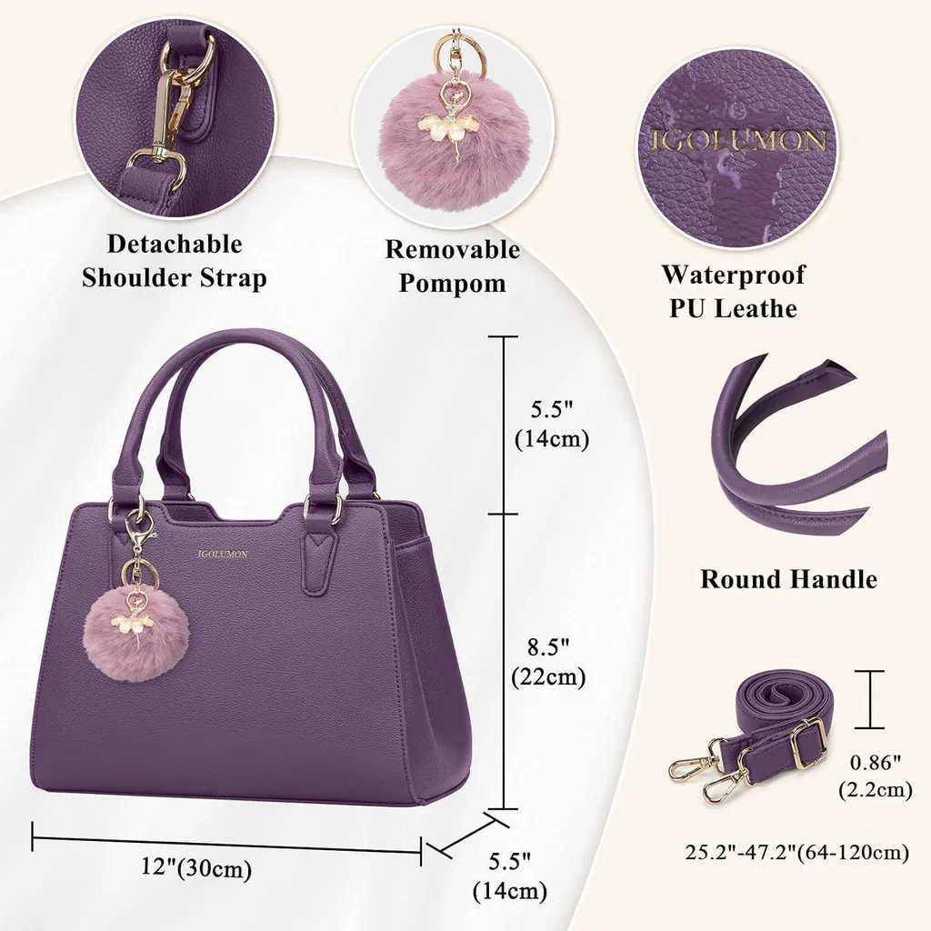 Sac à main noir en cuir pour le travail et sorties chic format moyen