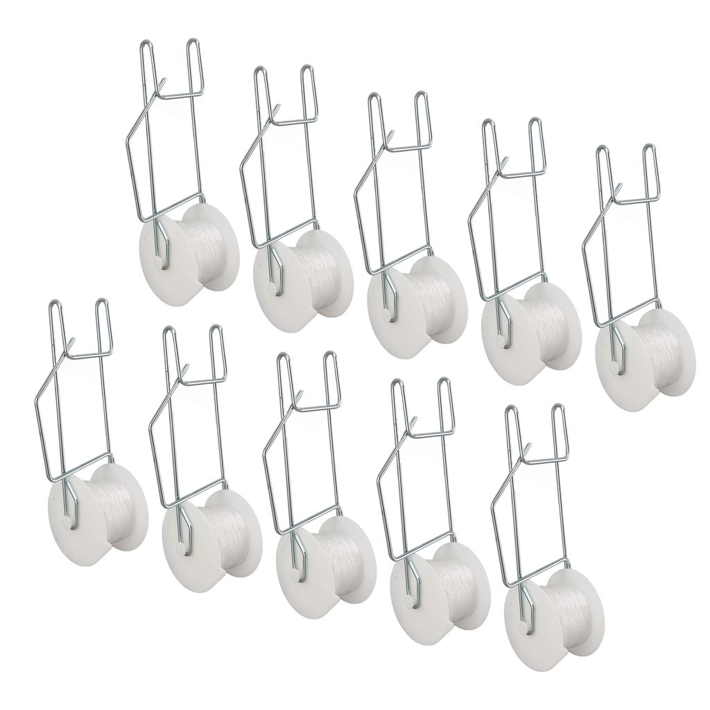 10pcs Tomato Roller Hooks Galvanized Steel Wire PP Heat Image du produit 